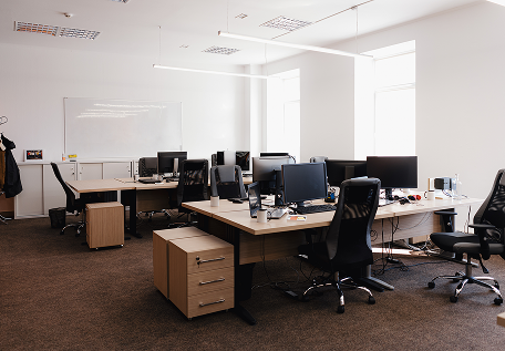 Oficina de empresa para análisis y optimización del gasto energético