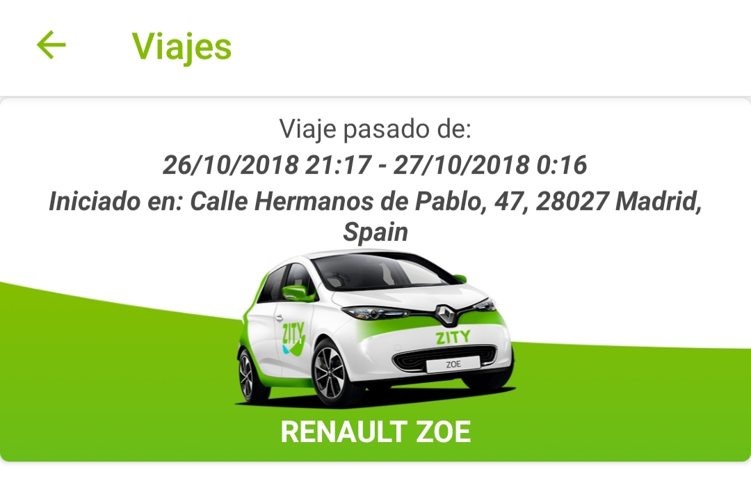 Zity, el carsharing flexible de Madrid
